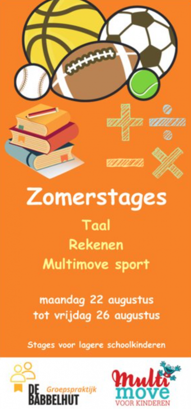 Flyer De Babbelhut zomerstages © de babbelhut